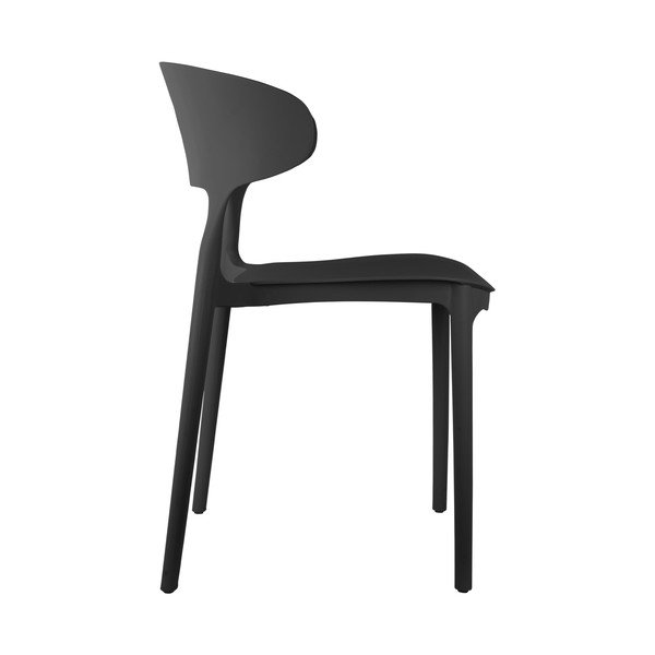 Melni plastmasas pusdienu krēsli (4 gab.) Fain – Leitmotiv-image-3