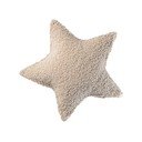 Gaiši brūns bērnu dīvāna spilvens no buklē auduma Star – Wigiwama