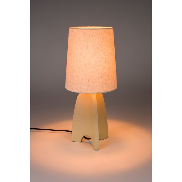 Bēša betona galda lampa ar auduma abažūru (augstums 45 cm) Saba – Zuiver-image-2