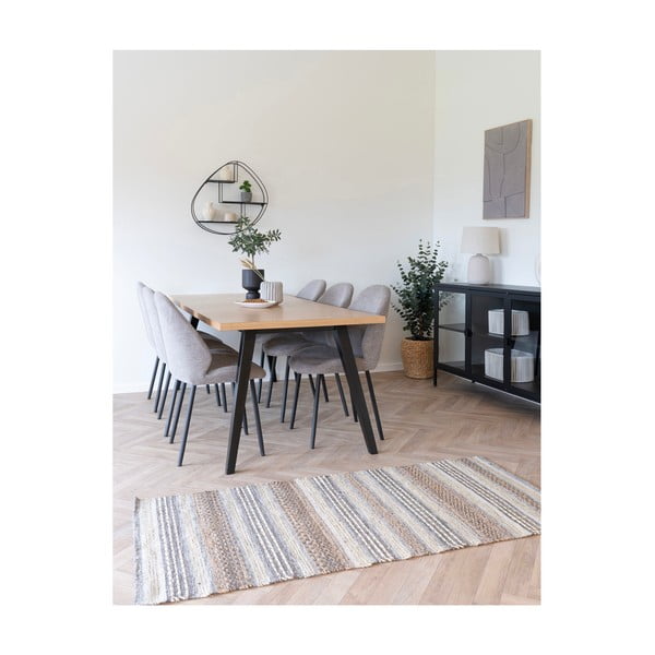 Brūns ar rokām darināts celiņa paklājs no džutas maisījuma 80x180 cm Morena – House Nordic-image-1