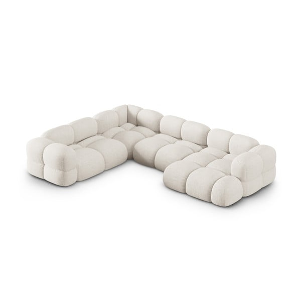 Bēšs stūra dīvāns (ar kreiso stūri/U veida) Loretto – Cosmopolitan Design-image-2