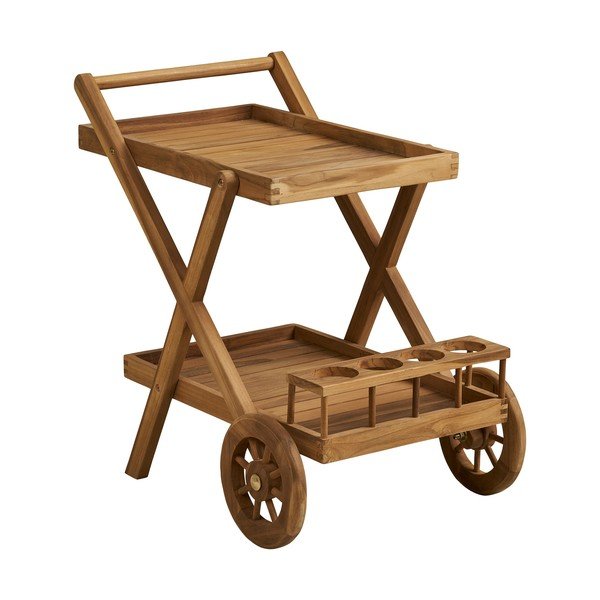 Masīvkoka servēšanas galdiņš uz riteņiem 50x86 cm Pasaku – House Nordic