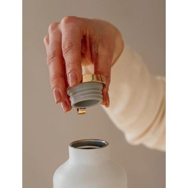 Balta nerūsējošā tērauda termo pudele Equa Basic Snow White, 680 ml-image-1