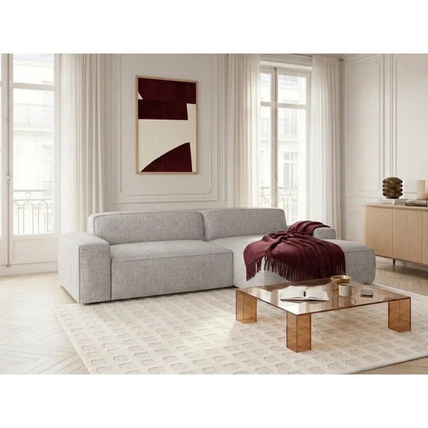 Pelēks salokāms/su elektriniu sėdynės reguliavimu stūra dīvāns (ar labo stūri) Abel – Bobochic Paris-image-4