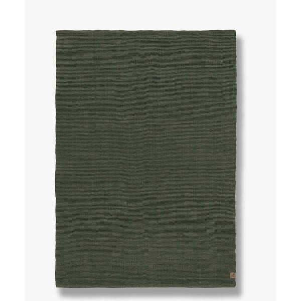 Tumši zaļš džutas paklājs 70x150 cm Ribbon – Mette Ditmer Denmark