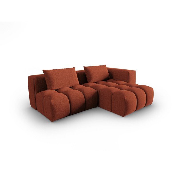 Terakotas oranžs stūra dīvāns (ar labo stūri/ar zvilni) Verona – Cosmopolitan Design