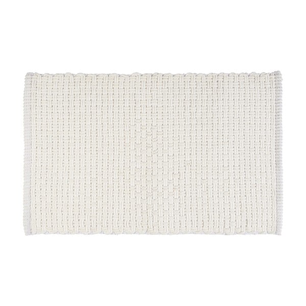 Balts tekstila vannas istabas paklājiņš 50x80 cm Ecoli – Wenko