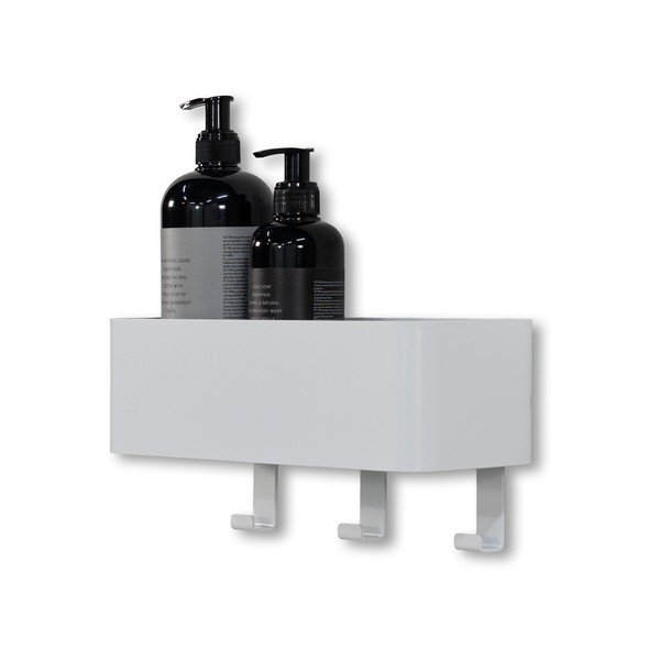 Balts tērauda sienas vannas istabas plaukts Multi – Spinder Design-image-2