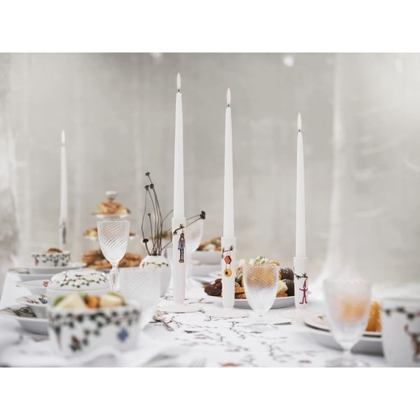Balts keramikas Ziemassvētku svečturis Kähler Design Hammershøi, ø 9,5 cm-image-1