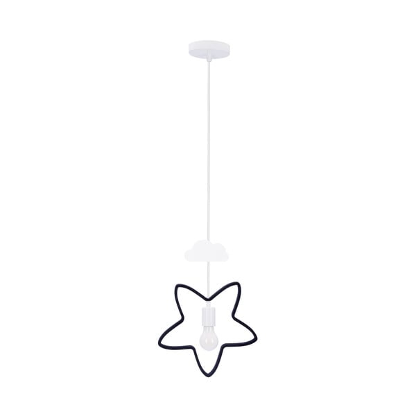 Melna/balta bērnu lampa ar metāla abažūru Single – Candellux Lighting