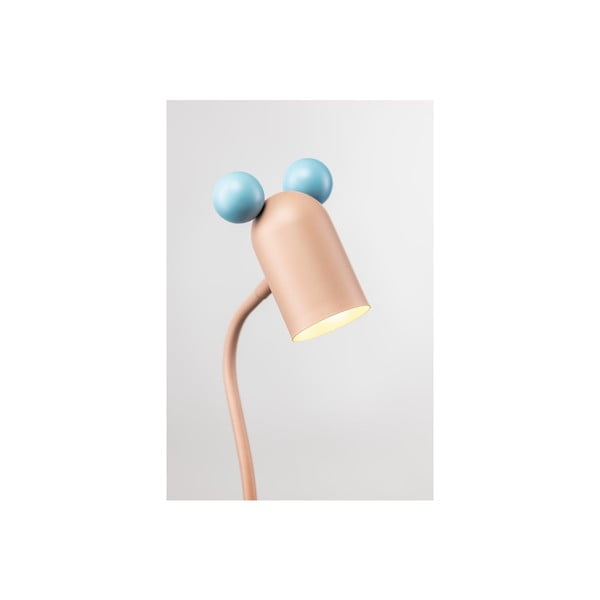 Gaiši zila/rozā galda lampa ar metāla abažūru (augstums 50 cm) Mouse – GTV-image-4