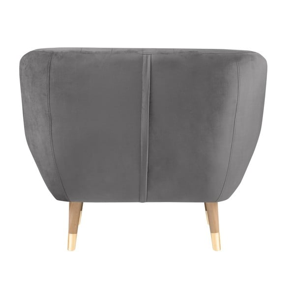 Pelēks samta krēsls Mazzini Sofas Benito-image-3