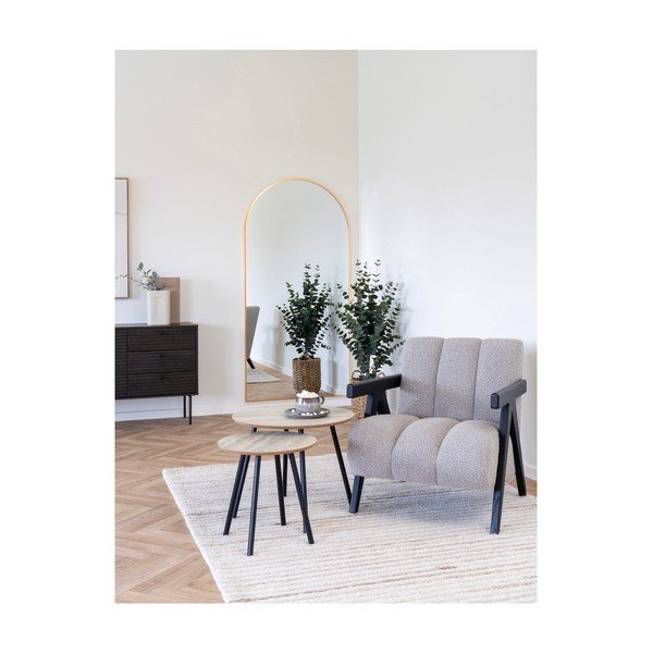 Gaiši pelēks atpūtas krēsls no buklē auduma Florence – House Nordic-image-2
