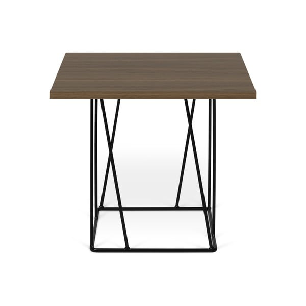 Izvelkamais galds ar valriekstu virsmu un melnām kājām TemaHome Helix