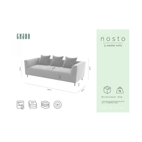 Zaļš samta dīvāns Ghado Nosto-image-3