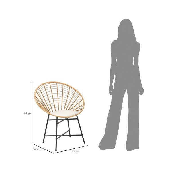 Metāla ēdamistabas krēsls dabīgā tonī Panama – Mauro Ferretti-image-3