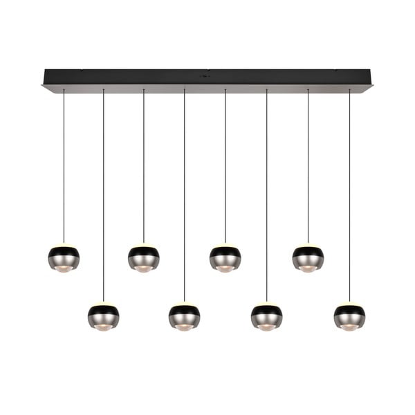 Melna/sudraba krāsas LED piekaramā lampa Orbit – Trio Select