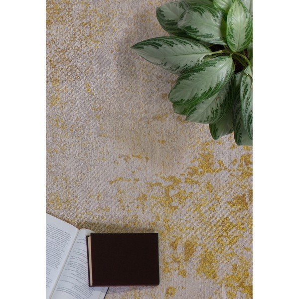 Okera dzeltens āra paklājs no pārstrādātas šķiedras 200x290 cm Dara – Asiatic Carpets-image-3