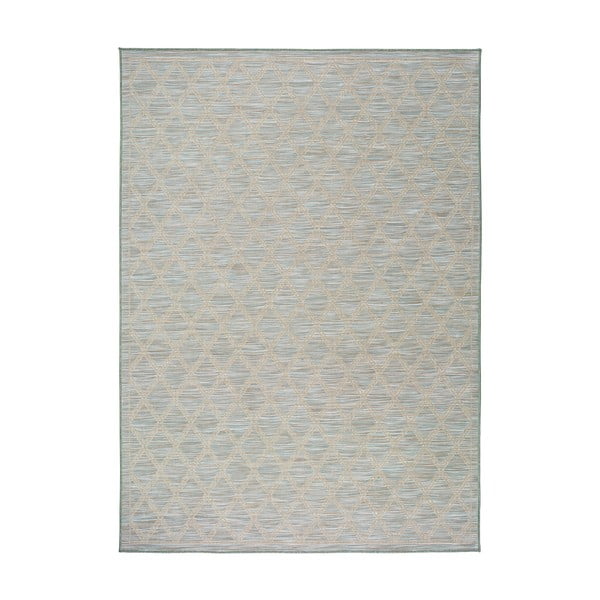 Turkīza krāsas paklājs Universal Kiara, piemērots izmantošanai ārpus telpām, 150 x 80 cm