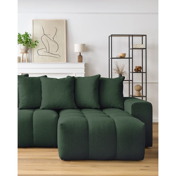 Zaļš stūra dīvāns (labais stūris) Mont–Blanc – Bobochic Paris-image-1