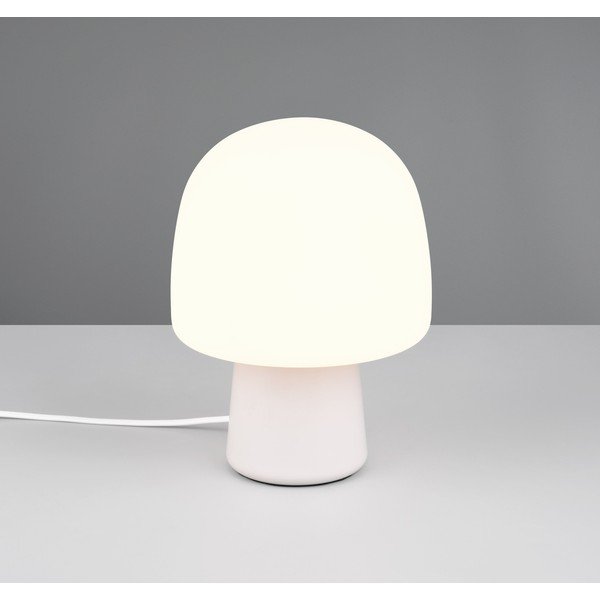 Balta galda lampa ar stikla abažūru (augstums 27 cm) Steen – Trio-image-1