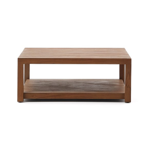 Dabīga toņa tīkkoka masīvkoka žurnālgaldiņš 90x90 cm Sashi – Kave Home-image-2