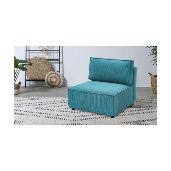 Zils velveta modulārais dīvāns (vidējā moduļa) Nihad modular – Bobochic Paris-image-1