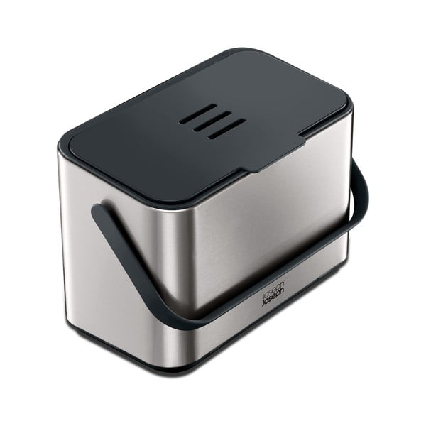 Sudraba krāsas kompostējamo atkritumu konteiners 4 l Collect – Joseph Joseph-image-3