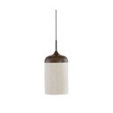 Tumši brūna piekaramā lampa ar auduma abažūru ø 22 cm Dania – Light & Living
