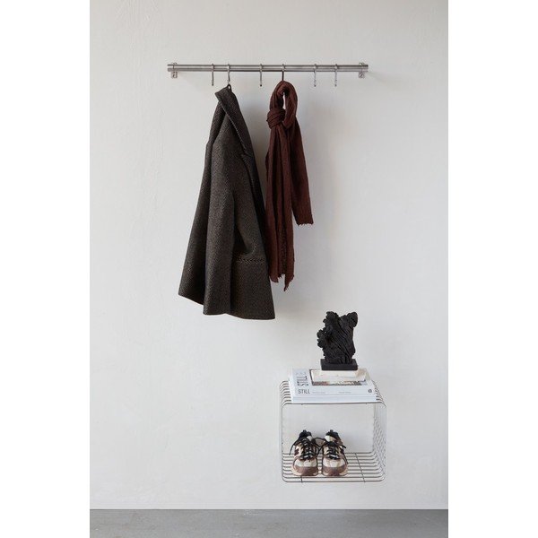 Matētas sudraba krāsas sienas pakaramais no nerūsējošā tērauda 70 cm Hang-It – Mette Ditmer Denmark-image-1