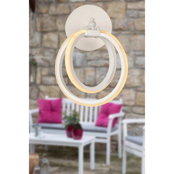 Balta metāla LED sienas lampa Sezen – Squid Lighting-image-1