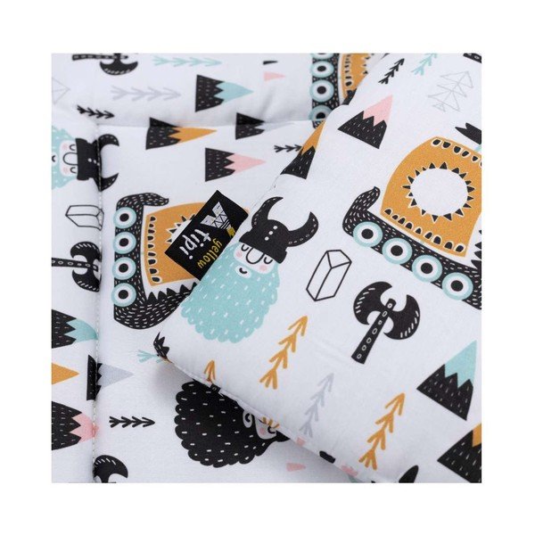 Balts bērnu gultiņas komplekts Sweet Dreams – Yellow Tipi-image-2