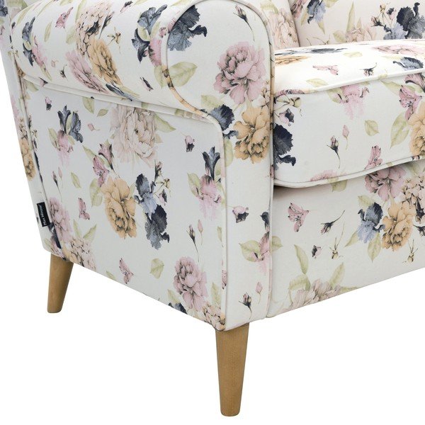 Balts atpūtas krēsls ar ziedu rakstu Max Winzer Anton-image-1