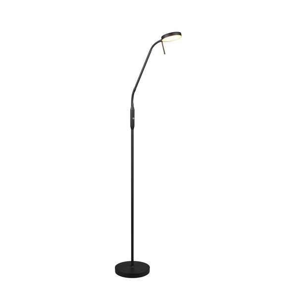 Melna LED stāvlampa (augstums 160 cm) Moreno – Reality-image-2