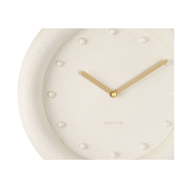 Krēmkrāsas sienas pulkstenis Karlsson Petra, ø 30 cm-image-1