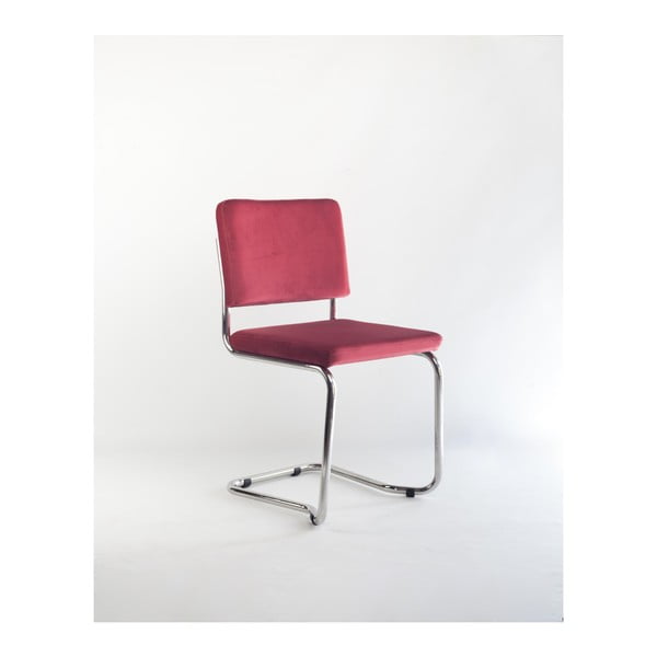 Krēsls ar sarkanu samta polsterējumu Velvet Atelier Bertha