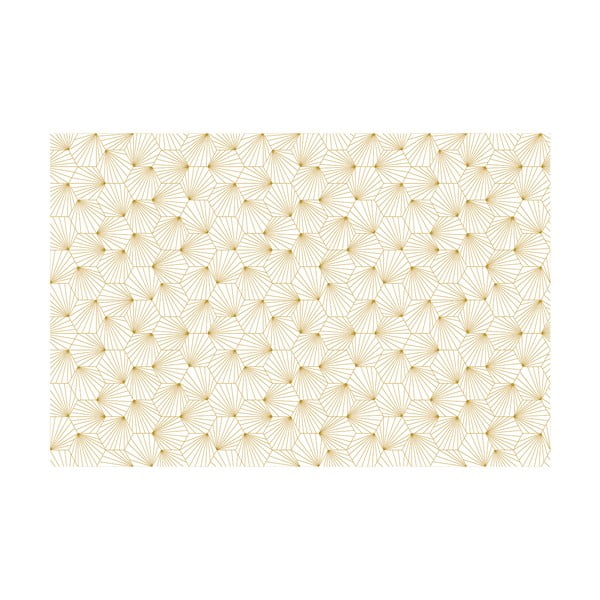 Baltas un dzeltenas dekoratīvās tapetes mēbelēm Ambiance Hexoka-image-1