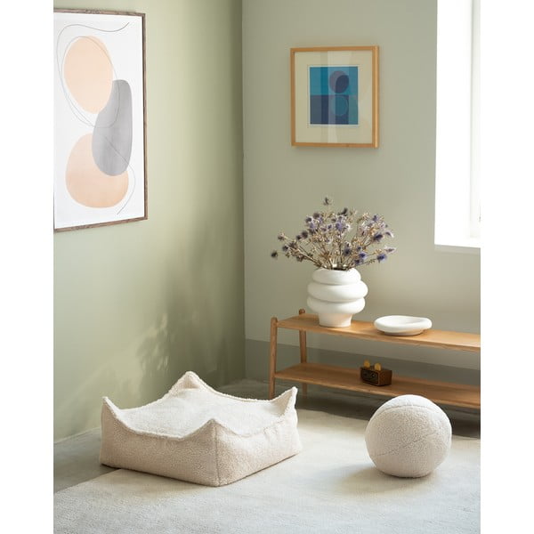 Krēmkrāsas bērnu sēžammaiss no buklē auduma Square – Wigiwama-image-4