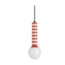 Sarkana metāla piekaramā lampa ø 12 cm Rayado Retro – Leitmotiv