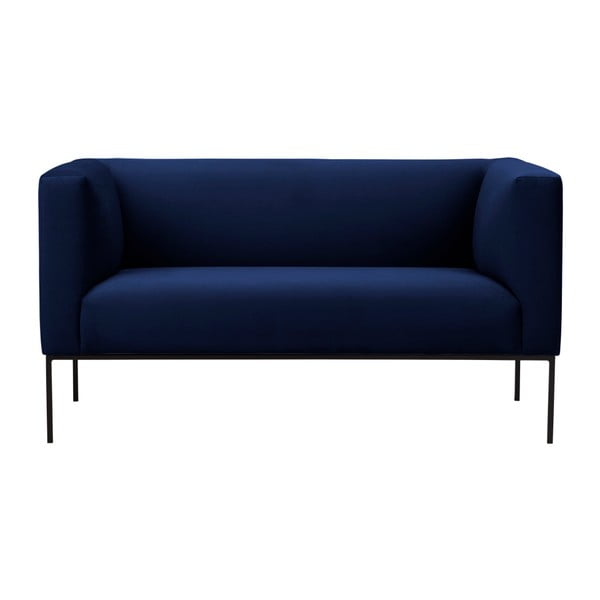 Tumši zils samta dīvāns Windsor & Co Sofas Neptune, 145 cm