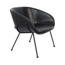Melns mākslīgās ādas krēsls Zuiver Feston