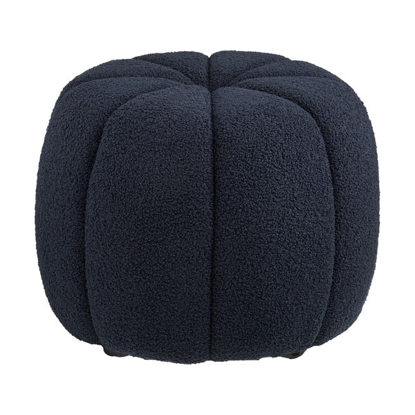 Tumši zils pufs no buklē auduma Paisley – House Nordic-image-2