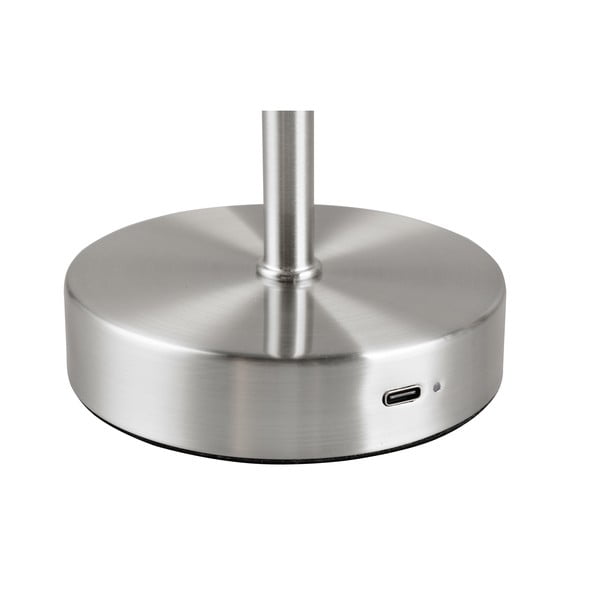 Sudraba krāsas LED galda lampa ar regulējamu spilgtumu (augstums 30 cm) Jeff – Reality-image-4