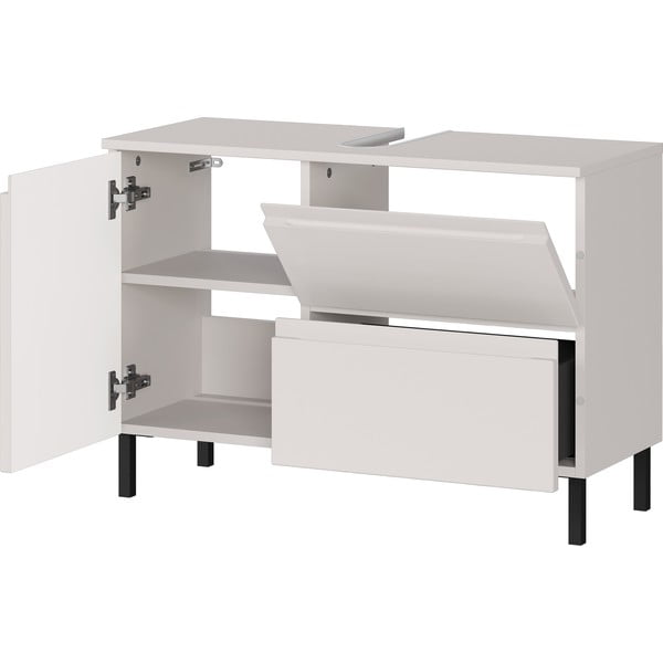 Krēmkrāsas zems skapītis zem izlietnes 80x56 cm Salinas – Germania-image-3