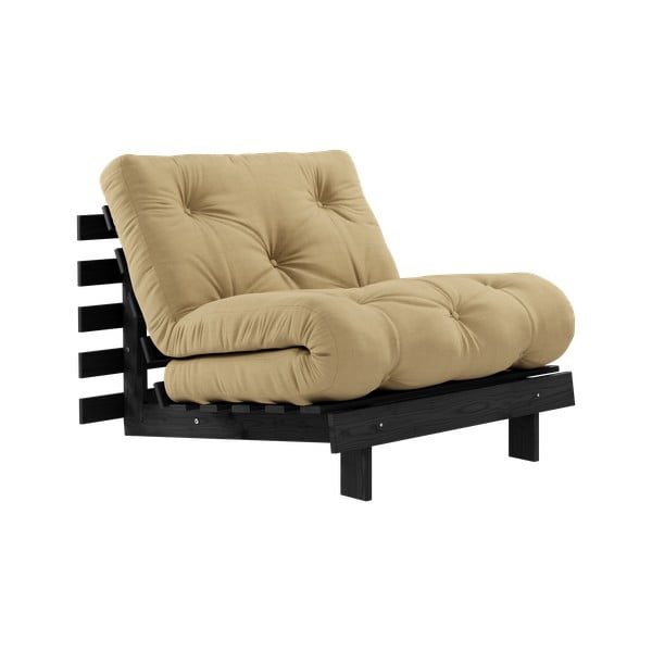 Sinepju dzeltens atpūtas krēsls Roots Black Night – Karup Design