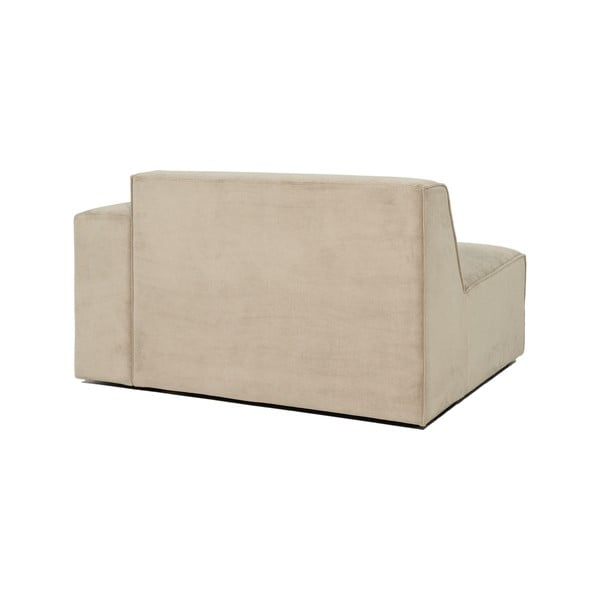Bēšs velveta dīvāna gala modulis Scandic Sting, 124 cm, labais stūris-image-3