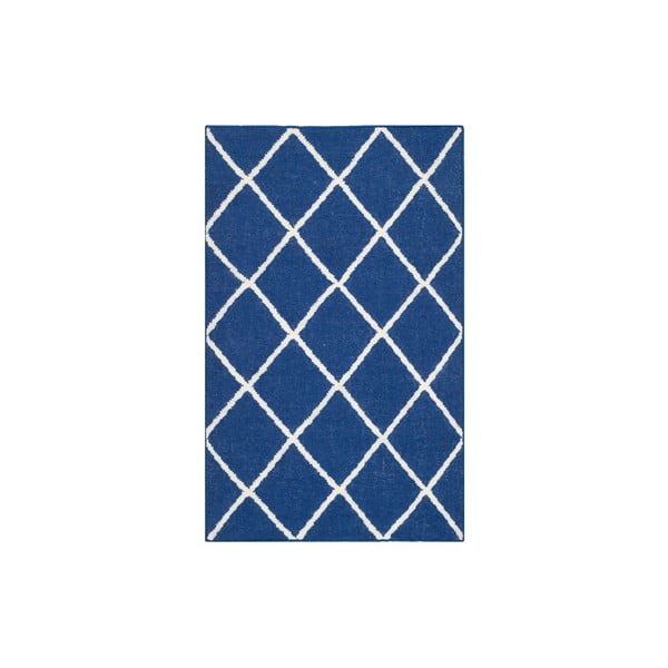 Zils vilnas un kokvilnas maisījuma paklājs Safavieh Fes, 121 x 76 cm