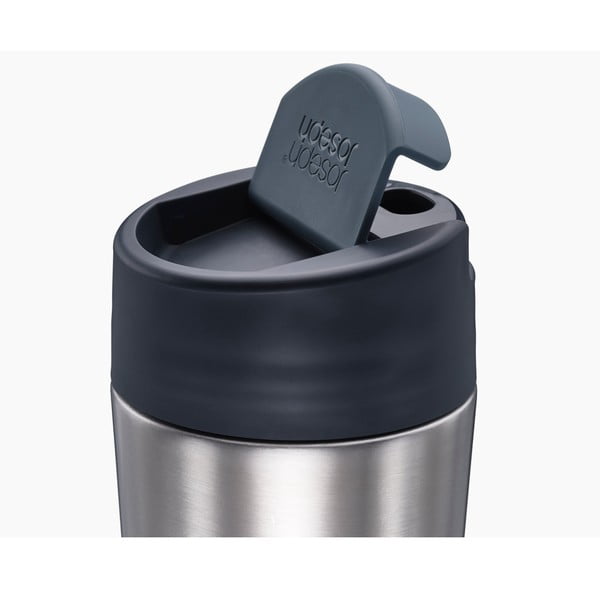 Tumši zila/spīdīgas sudraba krāsas ceļojumu krūze 450 ml Sipp – Joseph Joseph-image-4