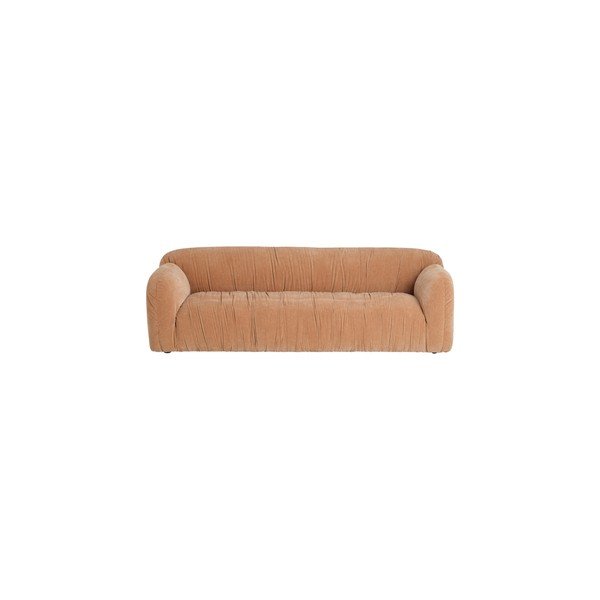 Pelēkbēšs dīvāns no šenila auduma 221 cm Elvisa – Ellos Home-image-2