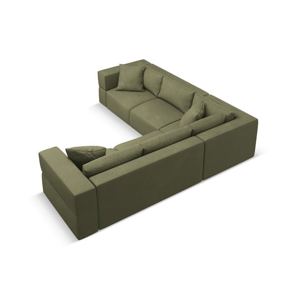 Gaiši zaļš stūra dīvāns (ar maināmu stūri) Esther – Milo Casa-image-3